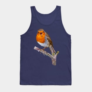 Robin red-breast singing for his supper Tank Top